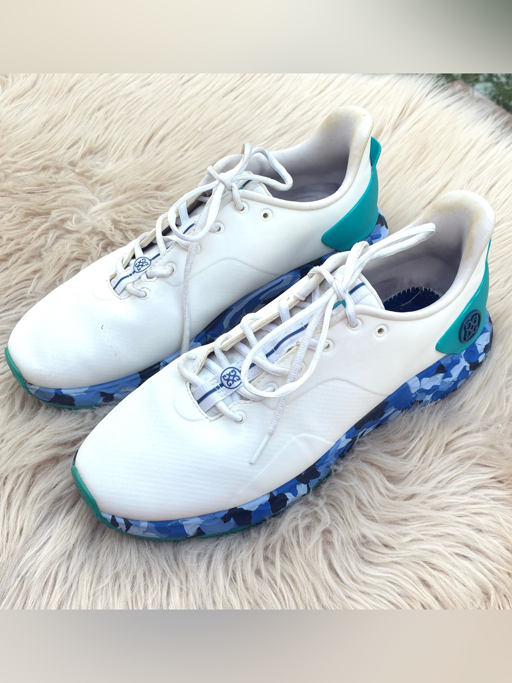 G/FORE MG4+ Golf Shoes in Snow/Blue Mens Sz 10